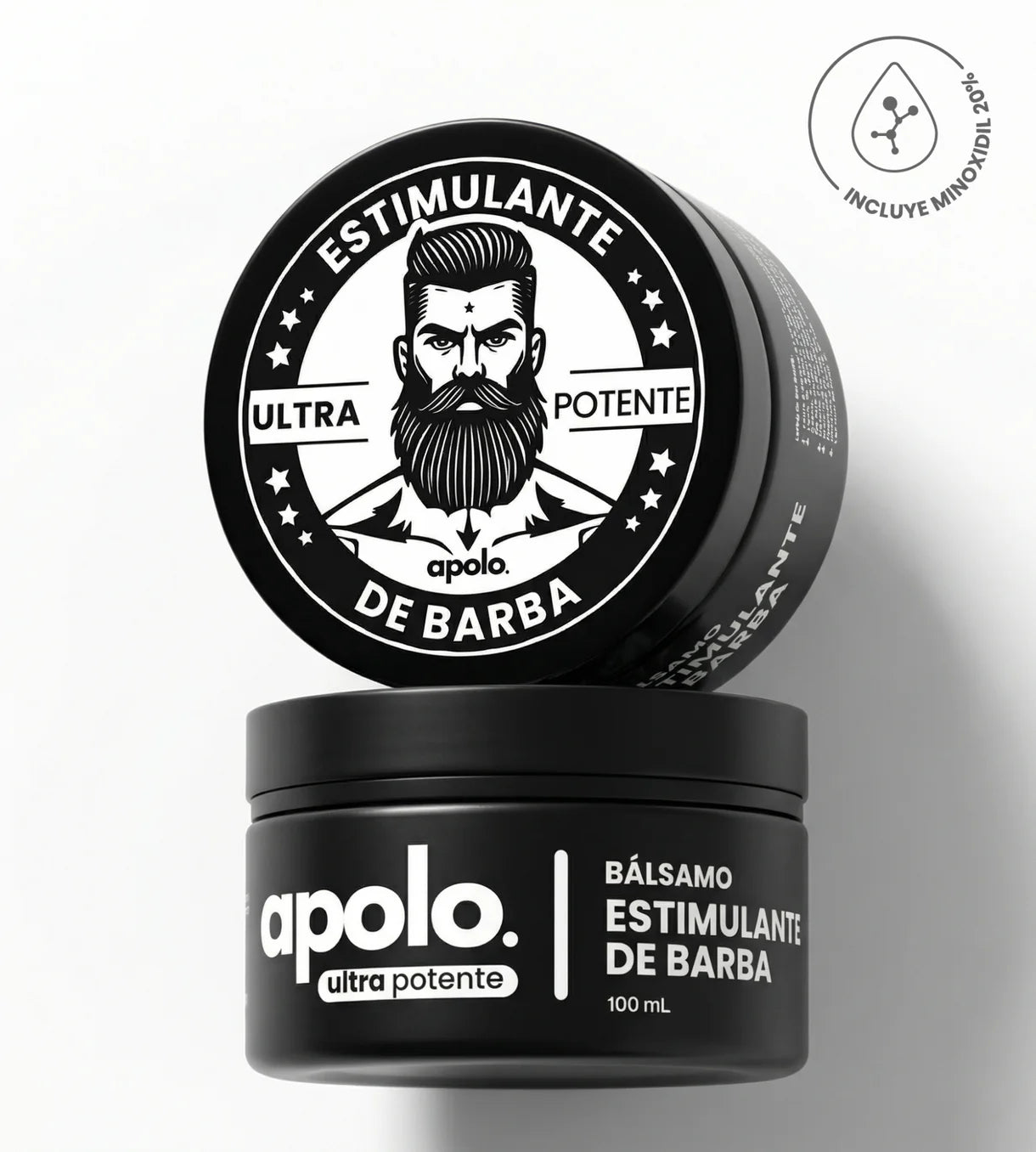 Bálsamo para Crecimiento de Barba Ultra Potente con Minoxidil 20% | 100mL