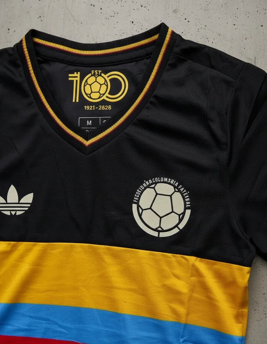 Camiseta Colombia Edición Especial 100 Años Negra